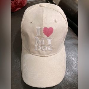 Katydid faux suede “I 🩷 MY DOG” vented, embroidered baseball cap